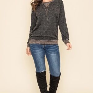 Elogé mocha top-Medium